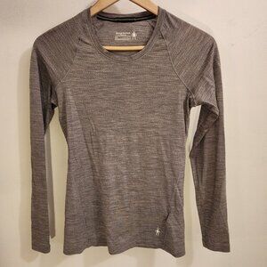 Smartwool Merino Wool 150 Long Sleeve Base Layer Women Sz XS Gray Long Sleeve